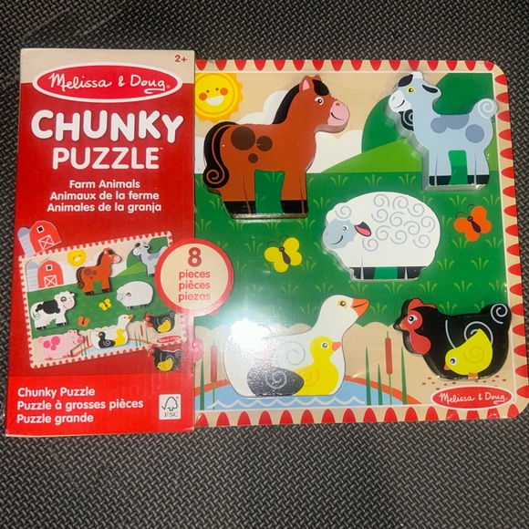 Melissa & Doug Chunky Puzzle - Farm Animals - Picture 1 of 2